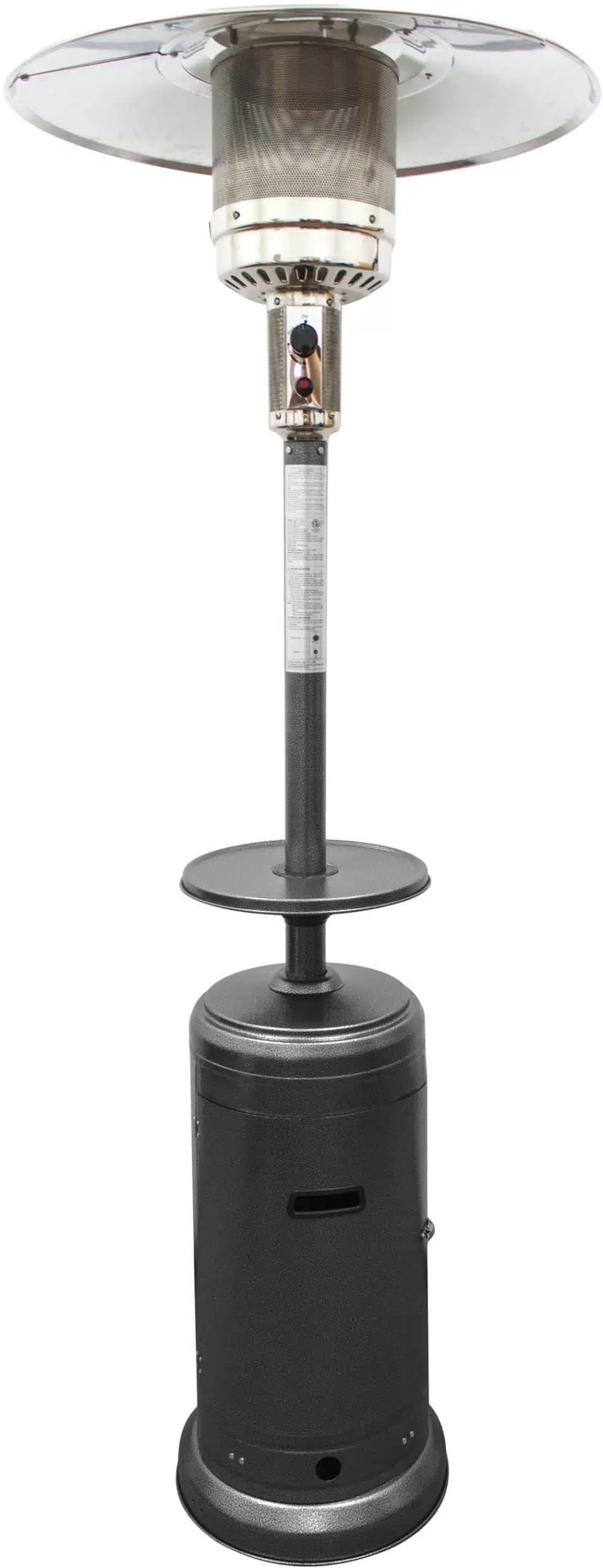 Tall Hammered Silver Patio Heater