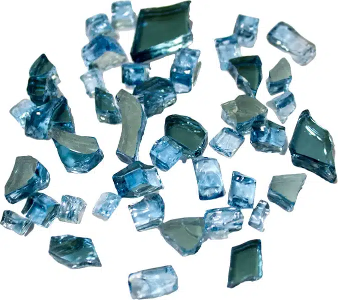 Reflective Fire Glass - Sky Blue