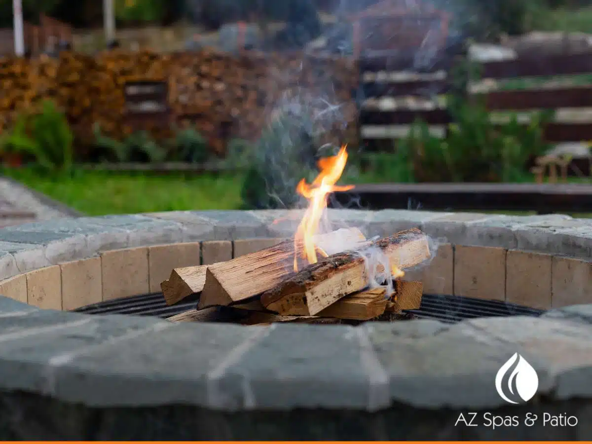 Fire Pit In a Outdoor Space in an Arizona house